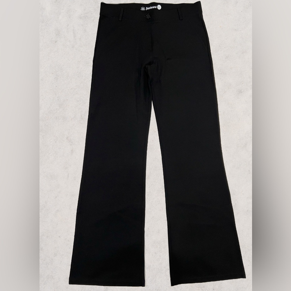 Betabrand Classic Black Dress Yoga Pants Bootcut- Size Large